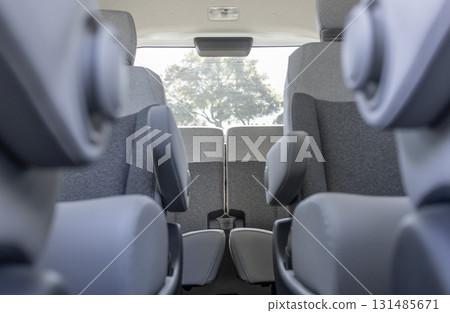 Image of fabric seats in a Japanese car 131485671