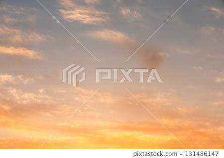 Dramatic autumn sunset sky 131486147