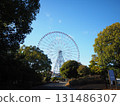 blue sky and ferris wheel 131486307