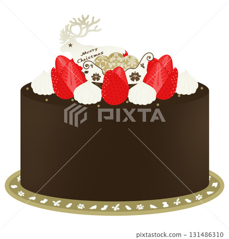 Christmas cake illustration Christmas cake illustration 131486310