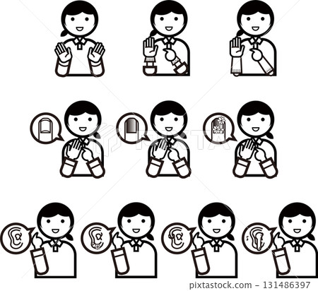 一位女士講解工作服裝指南 一位女士講解工作服裝指南 131486397