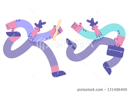 Teamwork, Business handover or partnership concept 131486409
