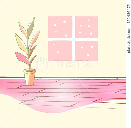 Warm-looking interior window 131486475