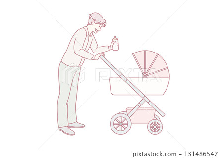 Happy fatherhood and parenthood concept Happy fatherhood and parenthood concept 131486547