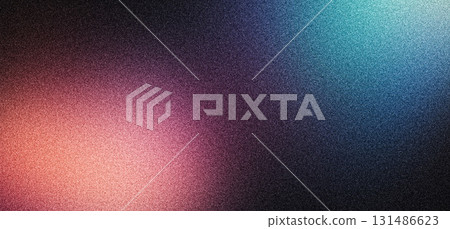 Glowing grainy background, noise texture pink blue vibrant color gradient shape on black backdrop, dark banner poster header cover wallpaper design Glowing grainy background, noise texture pink blue vibrant color gradient shape on black backdrop, dark banner poster header cover wallpaper design 131486623