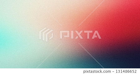 Grainy gradient background teal orange red blue retro noise texture summer banner poster backdrop design 131486652
