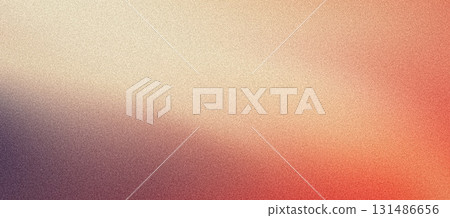 Grainy gradient banner background, orange beige brown noise texture poster header backdrop design 131486656