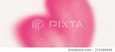 Pink grainy background crimson heart shape abstract noise texture banner poster header cover design 131486696