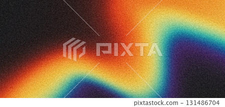 Vibrant red orange yellow blue psychedelic grainy gradient color flow wave on black background, retro music cover dance party poster design Vibrant red orange yellow blue psychedelic grainy gradient color flow wave on black background, retro music cover dance party poster design 131486704
