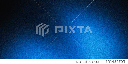 Blue abstract gradient background, grain texture effect dark vibrant color flow wave on black backdrop 131486705