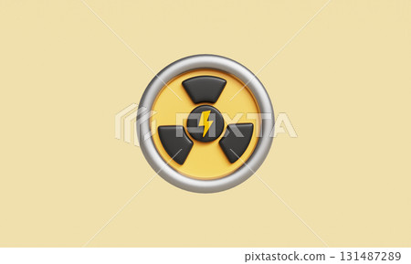 Nuclear Energy Icon. 3D Rendering. Nuclear Energy Icon. 3D Rendering. 131487289