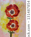 landscape with spring flowers 131487854