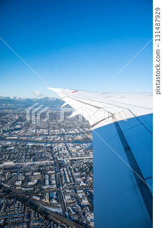 View from an airplane flying over Vancouver, Canada View from an airplane flying over Vancouver, Canada 131487929