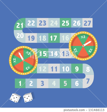 Frame of board game ,Funny frame,snake games,Vector illustrations. 131488113
