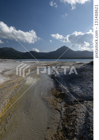 秋日傍晚的烏索里山湖、恐山 131488621