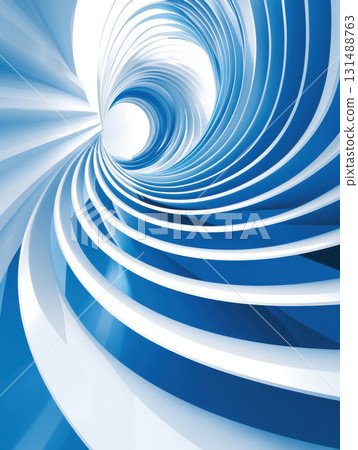 Abstract spiral design in blue tones, creating serene and smooth transition. rhythmic waves evoke sense of calm and tranquility, perfect for modern decor Abstract spiral design in blue tones, creating serene and smooth transition. rhythmic waves evoke sense of calm and tranquility, perfect for modern decor 131488763