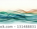 Gentle waves of pastel colors create soothing and relaxing atmosphere, evoking sense of calm and tranquility. undulating layers flow seamlessly, enhancing serene visual experience 131488831