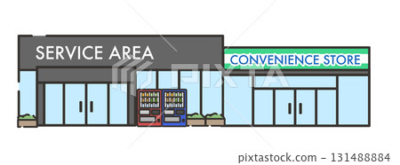 Service area with convenience store Service area with convenience store 131488884