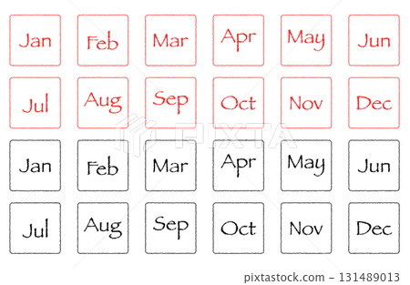 Monthly Stamp Set Jan〜Dec 131489013