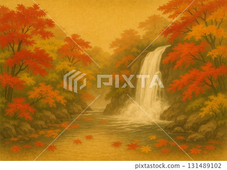 秋葉和落葉景觀 131489102