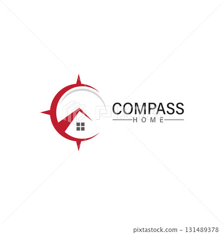 logo search home icon.searching house with compass symbol logo logo search home icon.searching house with compass symbol logo 131489378