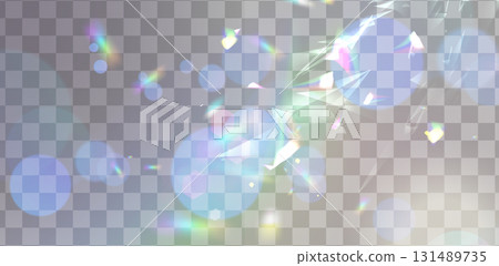 Flare lens prism overlay with rainbow light effect Flare lens prism overlay with rainbow light effect 131489735
