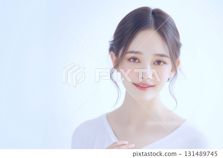 Beautiful woman with clear skin Beautiful woman with clear skin 131489745