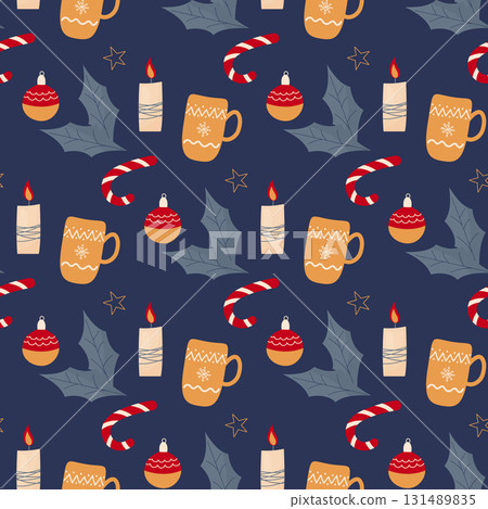 christmas seamless pattern christmas seamless pattern 131489835