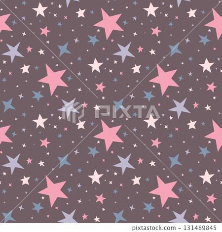 starry doodle pattern 131489845