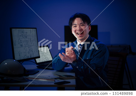 Young people working overtime 131489898