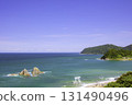 Fukuoka Prefecture Itoshima City Futamigaura Beautiful Sea, White Torii and Married Couple Rocks 131490496