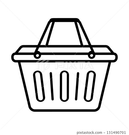 Minimal Shopping Basket Silhouette | Black Vector Design Artwork Minimal Shopping Basket Silhouette | Black Vector Design Artwork 131490701