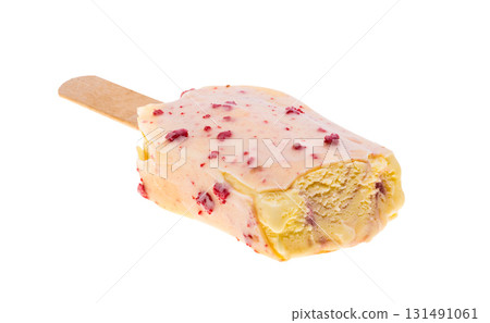 Chocolate ice cream on a stick isolated Chocolate ice cream on a stick isolated 131491061