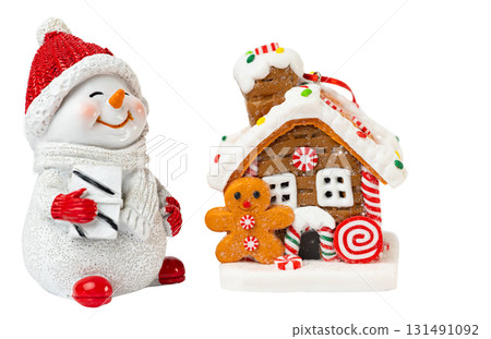 Funny snowman isolated Funny snowman isolated 131491092