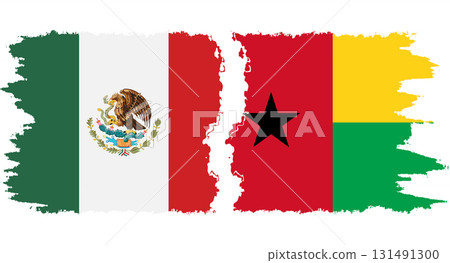 Guinea Bissau and Mexico grunge flags connection vector Guinea Bissau and Mexico grunge flags connection vector 131491300