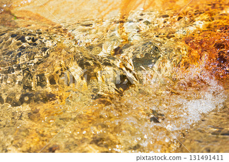Early summer waterside: Close-up of the clear stream's water surface 222 Early summer waterside: Close-up of the clear stream's water surface 222 131491411