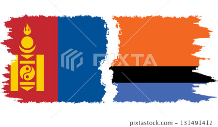 Chagos and Mongolia grunge flags connection vector Chagos and Mongolia grunge flags connection vector 131491412