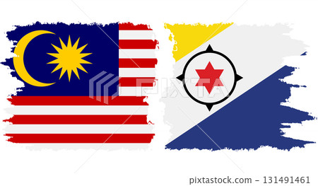 Bonaire and Malaysia grunge flags connection vector 131491461