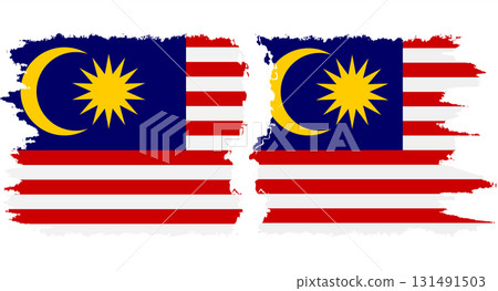 Malaysia and Malaysia grunge flags connection vector Malaysia and Malaysia grunge flags connection vector 131491503