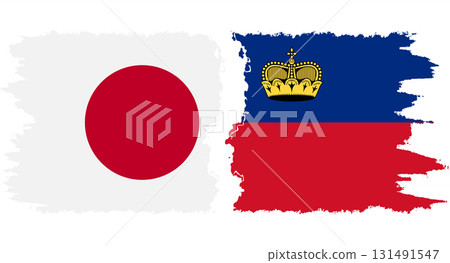 Liechtenstein and Japan grunge flags connection vector Liechtenstein and Japan grunge flags connection vector 131491547