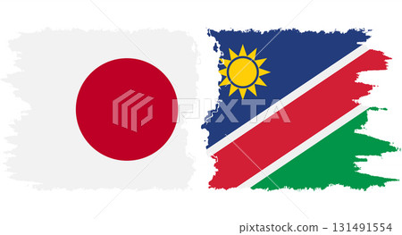 Namibia and Japan grunge flags connection vector Namibia and Japan grunge flags connection vector 131491554