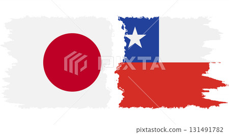 Chile and Japan grunge flags connection vector Chile and Japan grunge flags connection vector 131491782