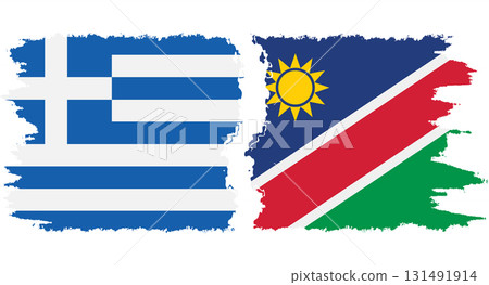 Namibia and Greece grunge flags connection vector Namibia and Greece grunge flags connection vector 131491914