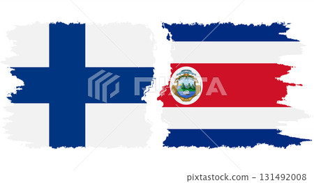 Costa Rica and Finland grunge flags connection vector 131492008