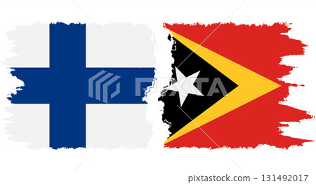 Timor-Leste - East Timor and Finland grunge flags connection vector 131492017