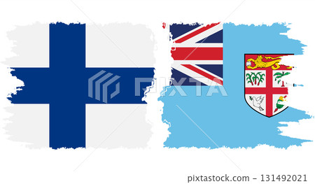 Fiji and Finland grunge flags connection vector Fiji and Finland grunge flags connection vector 131492021
