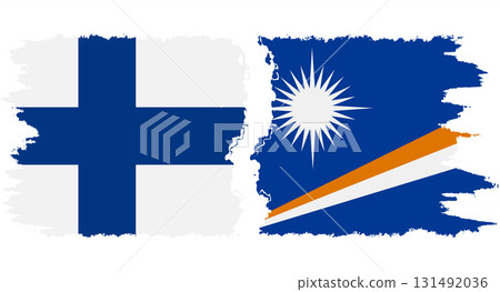 Marshall Islands and Finland grunge flags connection vector Marshall Islands and Finland grunge flags connection vector 131492036