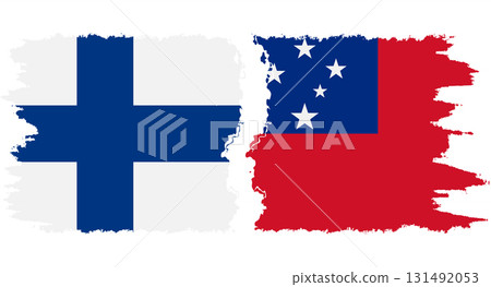 Samoa and Finland grunge flags connection vector Samoa and Finland grunge flags connection vector 131492053