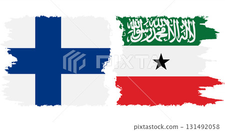 Somaliland and Finland grunge flags connection vector 131492058