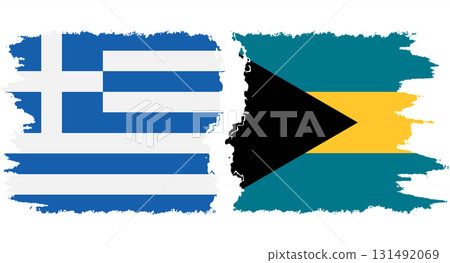 Bahamas and Greece grunge flags connection vector Bahamas and Greece grunge flags connection vector 131492069